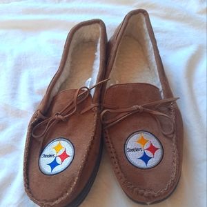 Pittsburgh steelers moccasins slippers size m